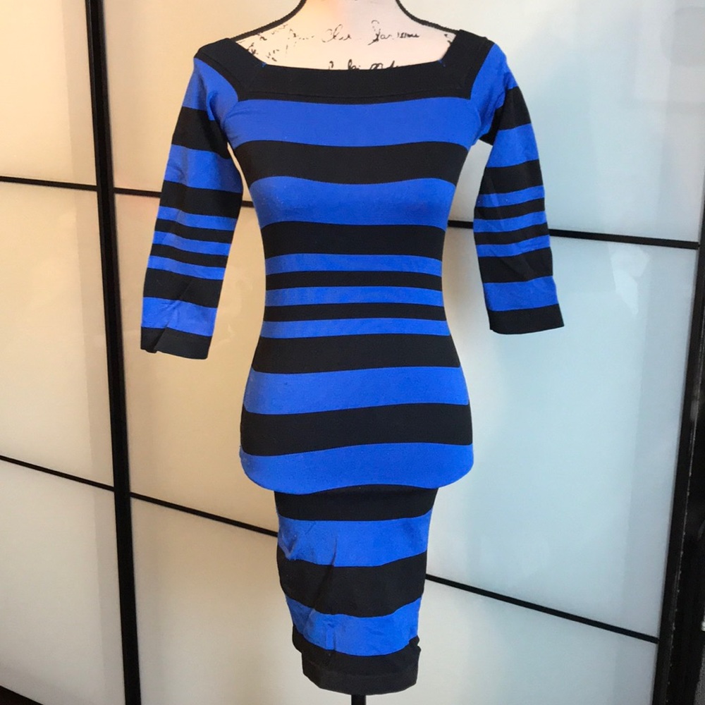 Striped bodycon dress